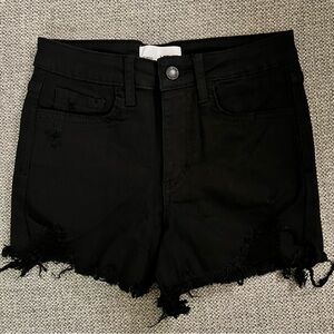 Black ripped shorts